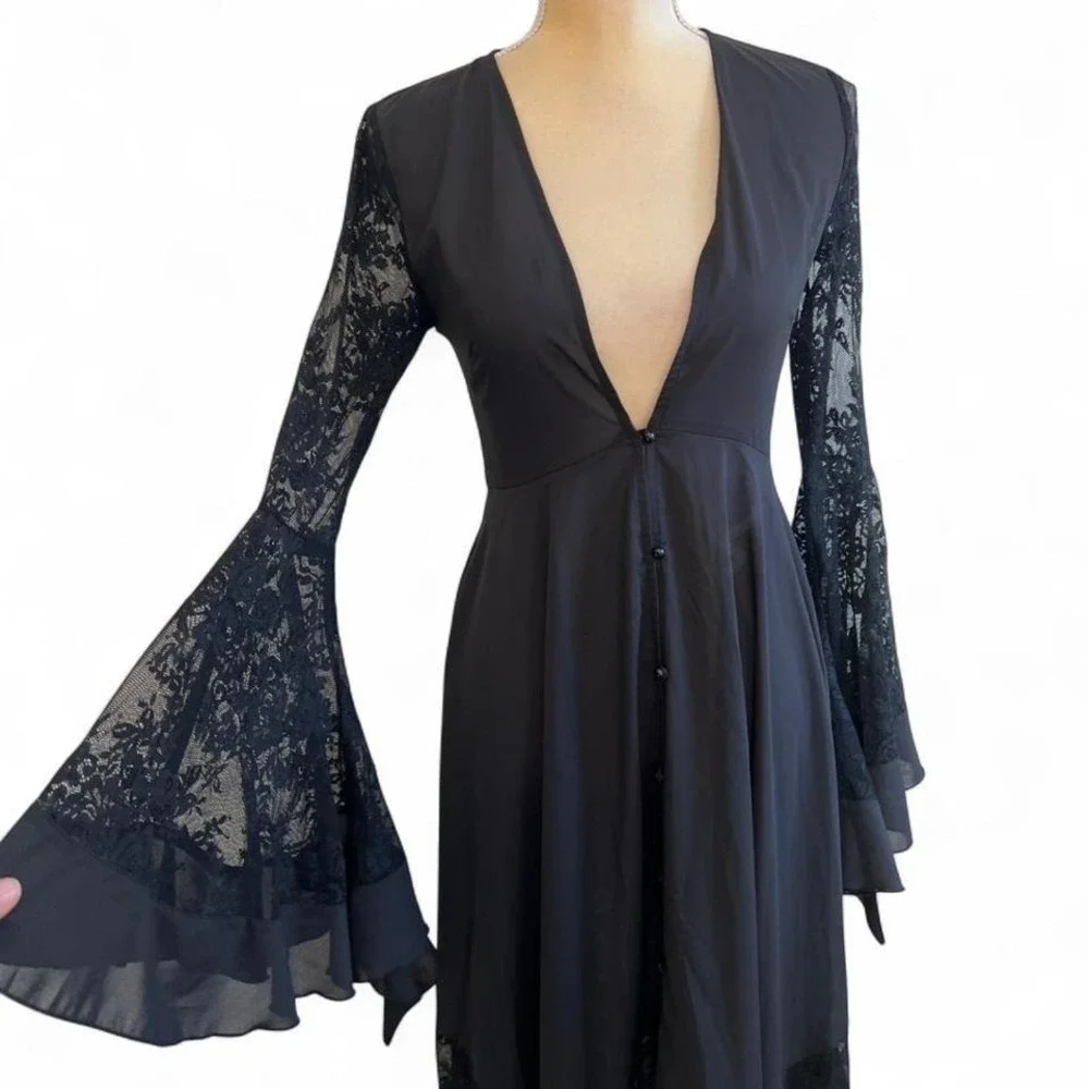 Killstar misty nights maxi lace dress witchy whimsigoth - Picture 3 of 5